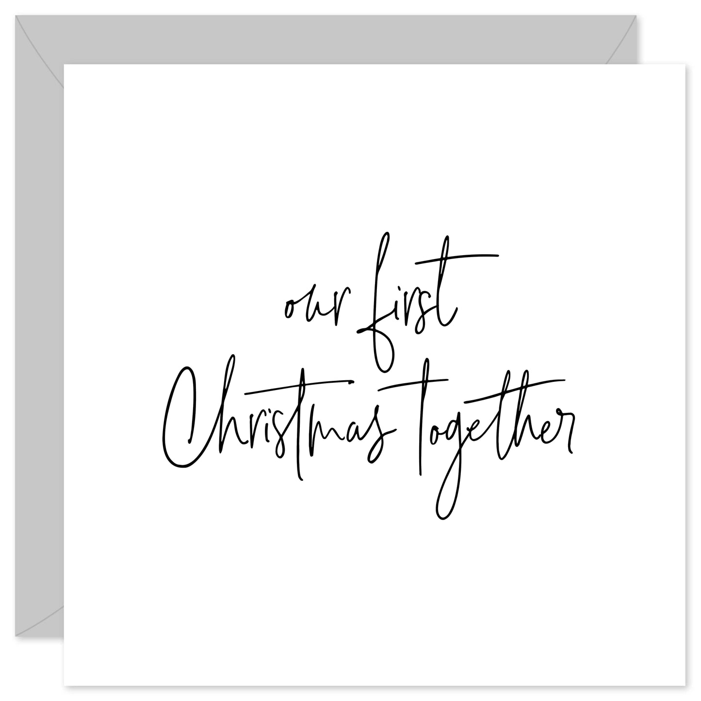 Our first Christmas together Christmas card from Purple Tree Designs