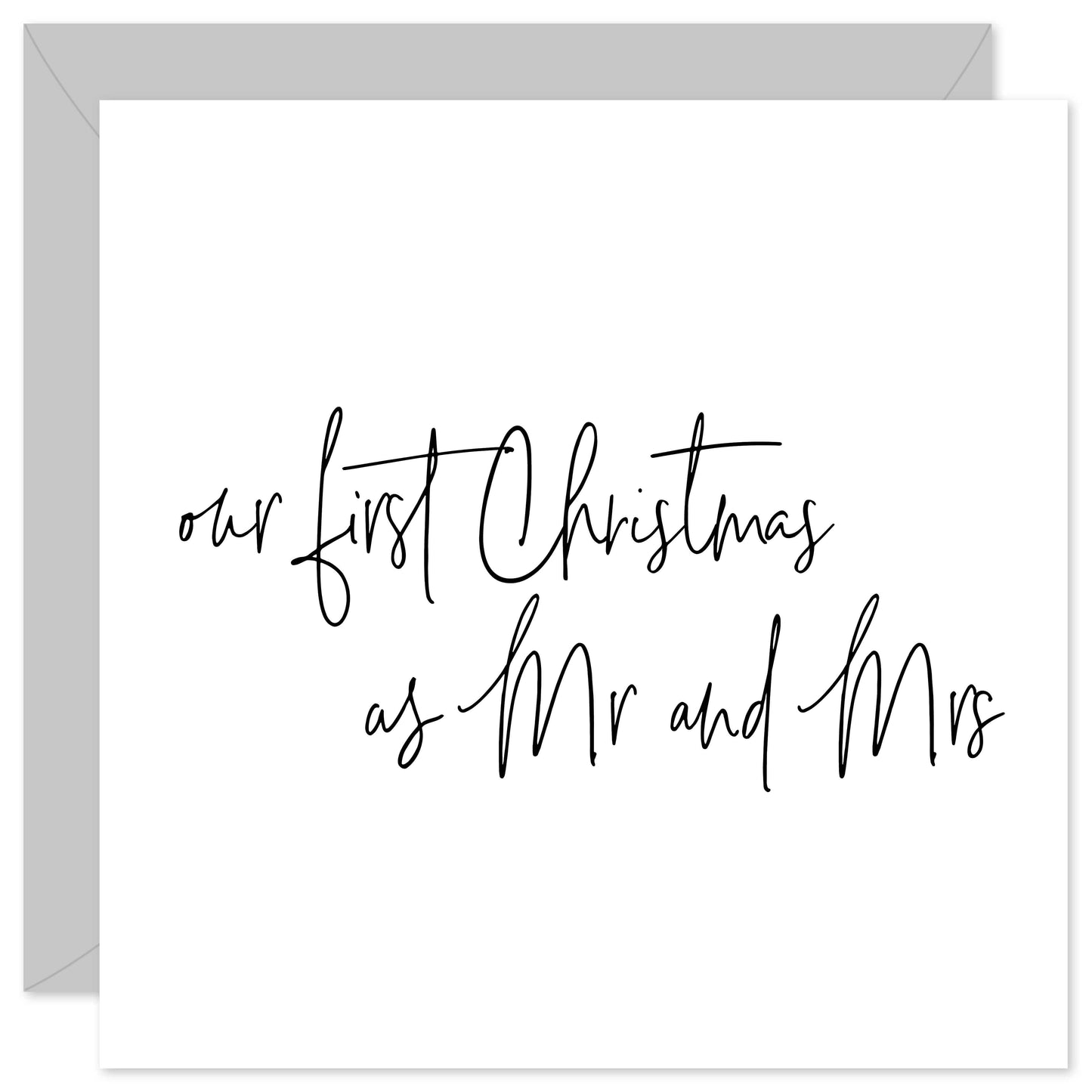 First Christmas as Mr and Mrs Christmas card from Purple Tree Designs