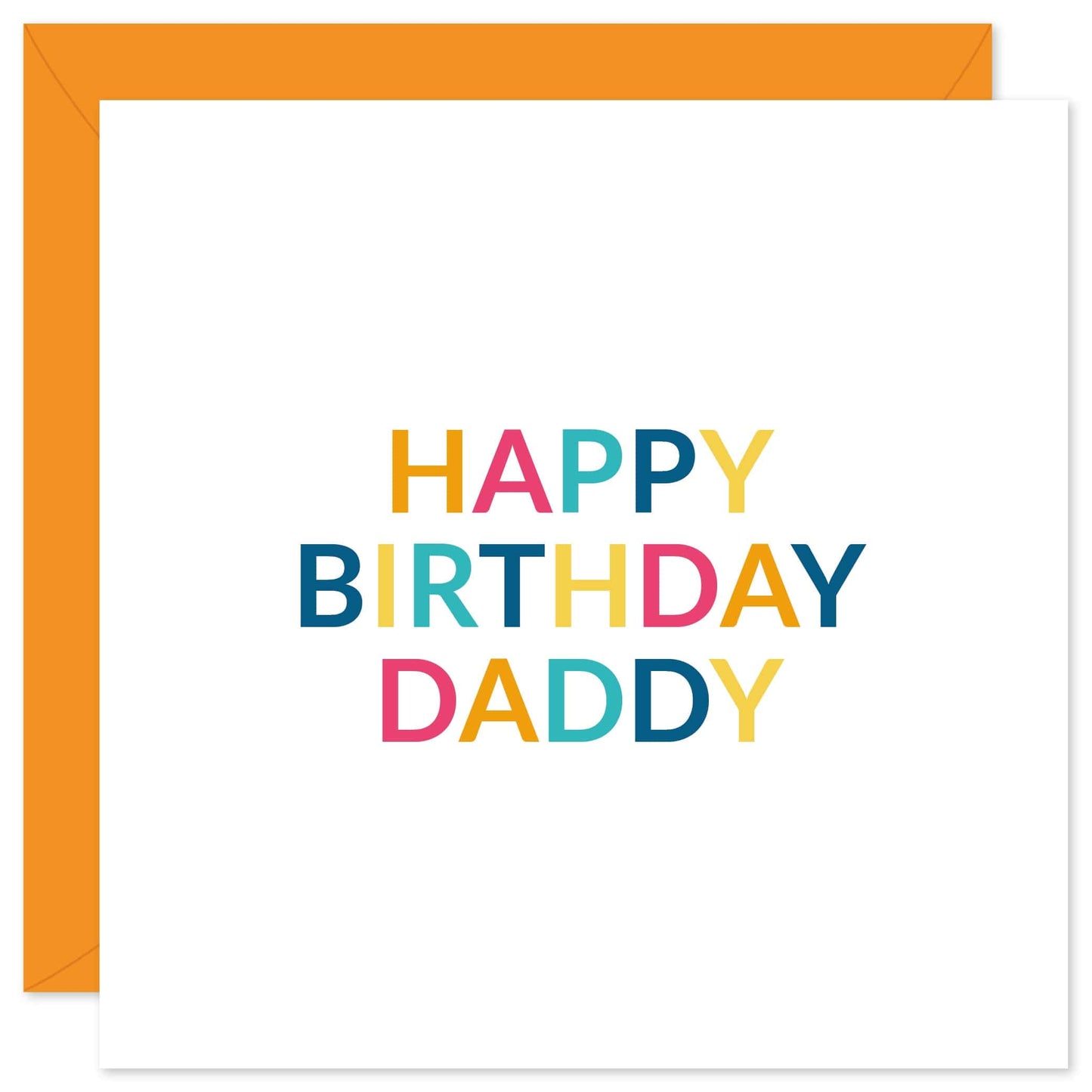 Typographic happy birthday dad or daddy birthday card from Purple Tree Designs