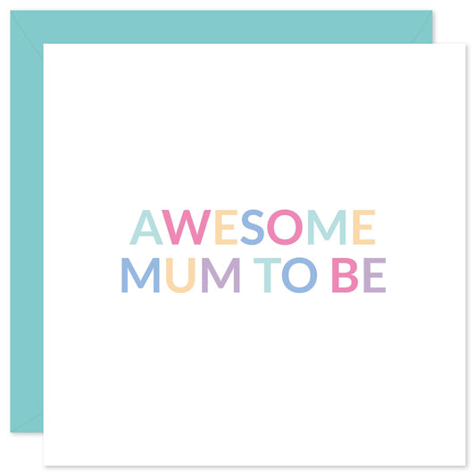 Awesome mum to be card from Purple Tree Designs