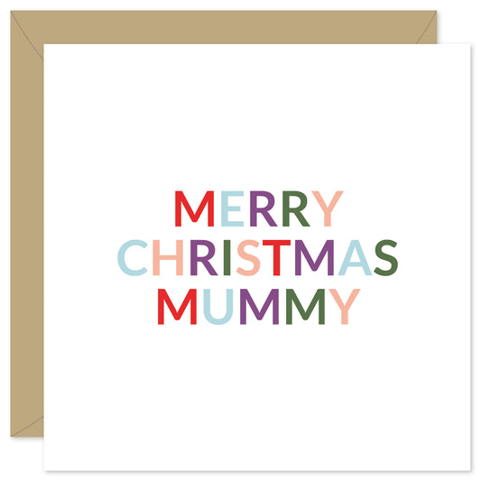 Merry Christmas mummy Christmas card from Purple Tree Designs