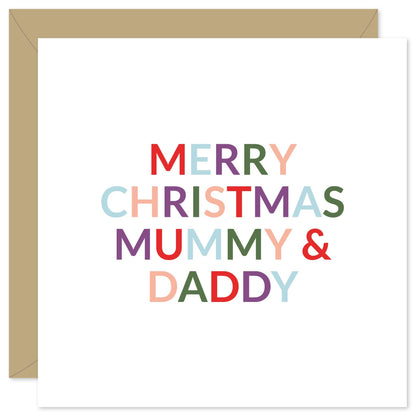 Mummy and daddy Christmas card from Purple Tree Designs