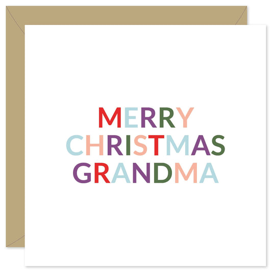 Merry Christmas grandma Christmas card from Purple Tree Designs