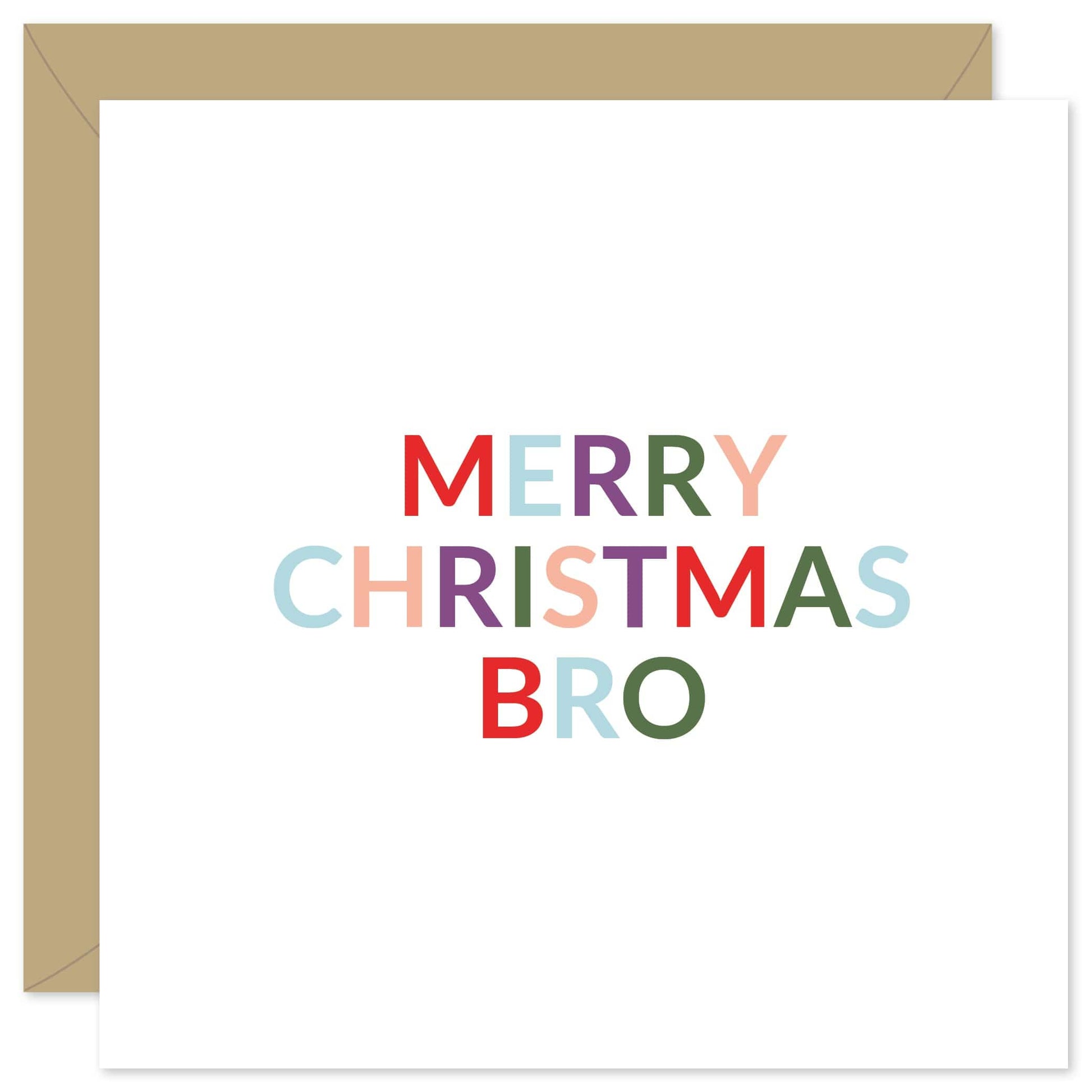 Merry Christmas bro Christmas card from Purple Tree Designs