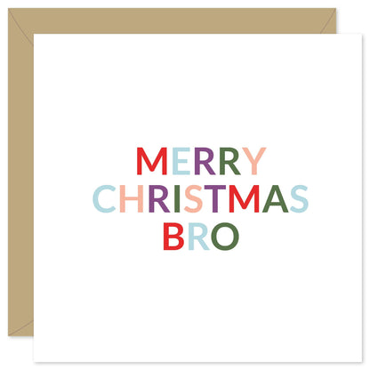 Merry Christmas bro Christmas card from Purple Tree Designs