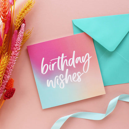 Birthday wishes card from Purple Tree Designs