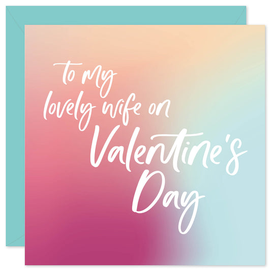 To my lovely wife Valentine's Day card from Purple Tree Designs