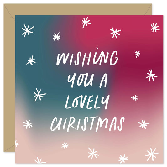 Wishing you a lovely Christmas card from Purple Tree Designs