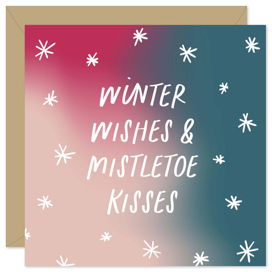 Winter wishes Christmas card from Purple Tree Designs