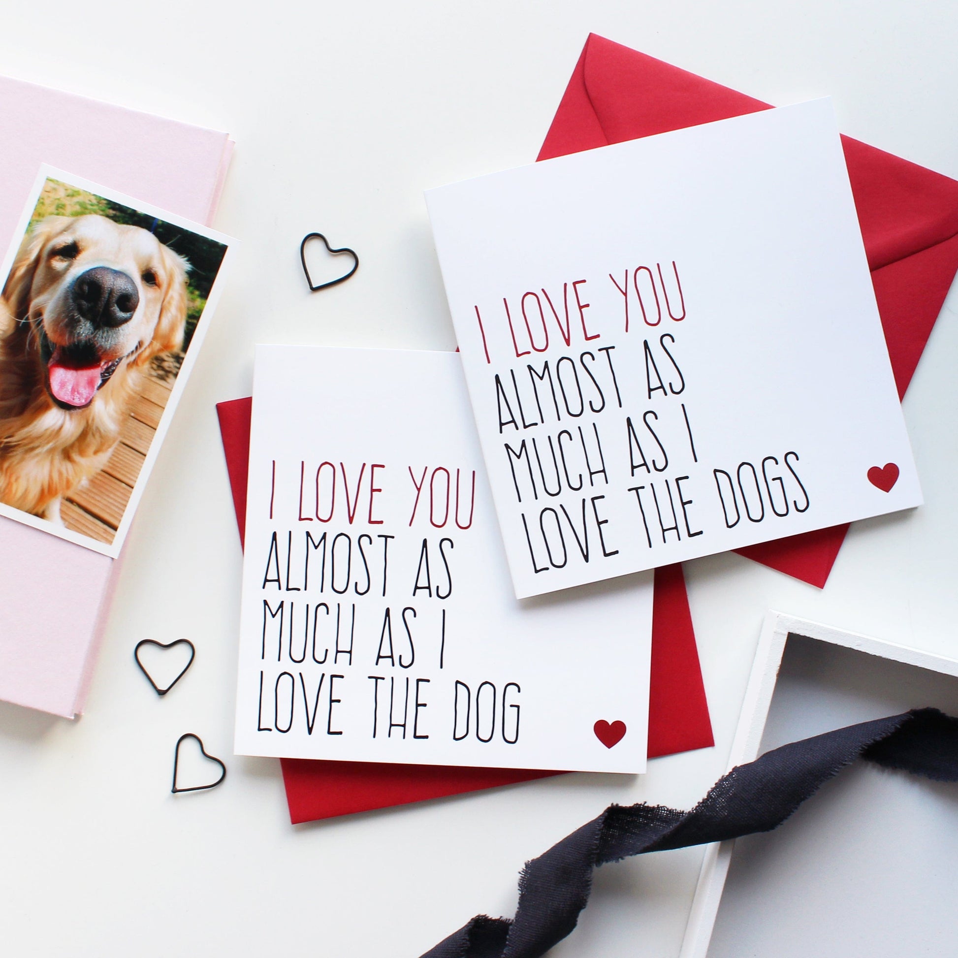 Love you almost as much as the dog Valentine's Day card from Purple Tree Designs