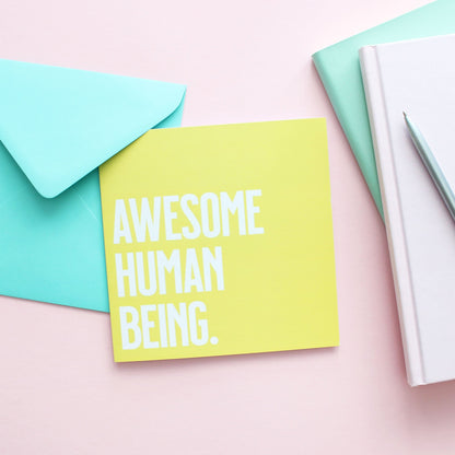 Awesome human being card from Purple Tree Designs