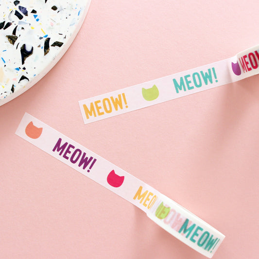 Meow cat washi tape from Purple Tree Designs