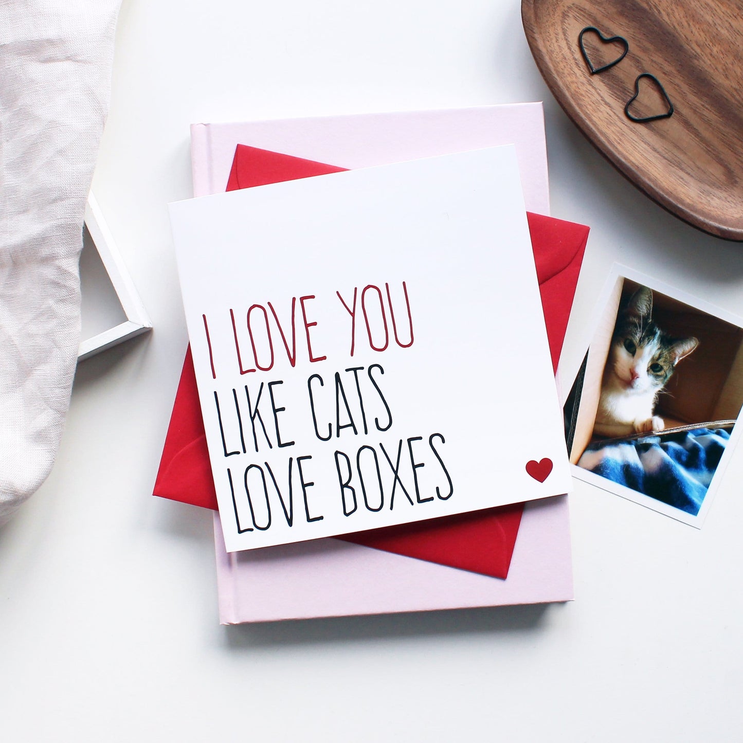 Cats love boxes love card from Purple Tree Designs