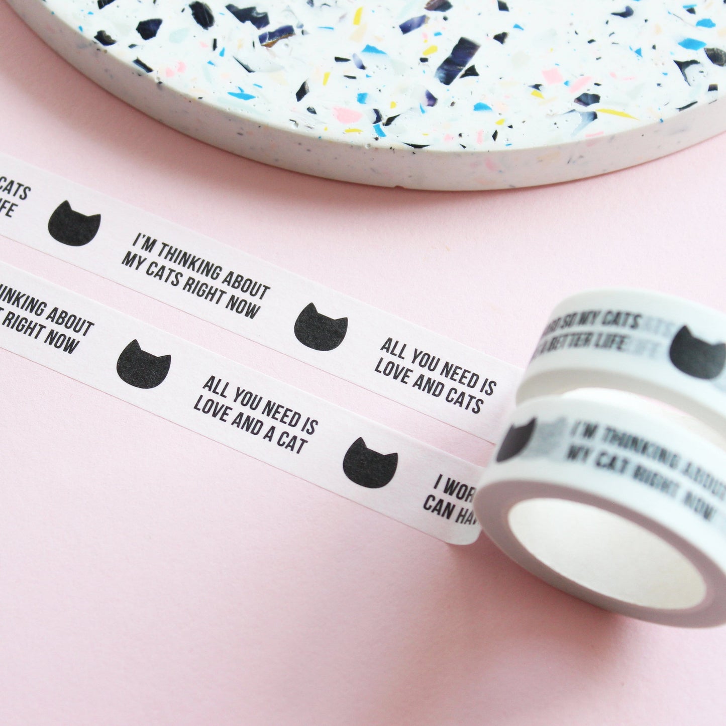 Funny cat washi tape from Purple Tree Designs