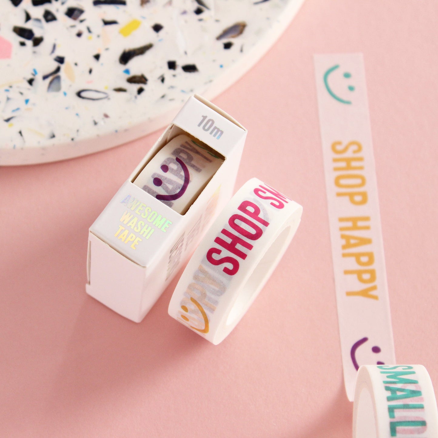 Shop small shop happy washi tape from Purple Tree Designs