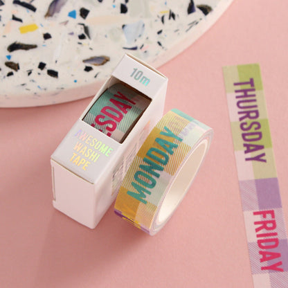 Days of the week washi tape from Purple Tree Designs