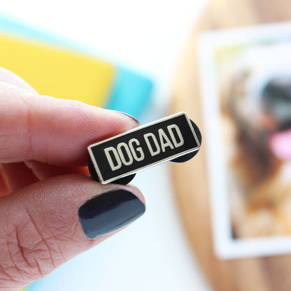 Dog dad enamel pin badge from Purple Tree Designs