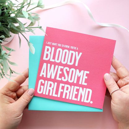 Bloody awesome girlfriend card from Purple Tree Designs