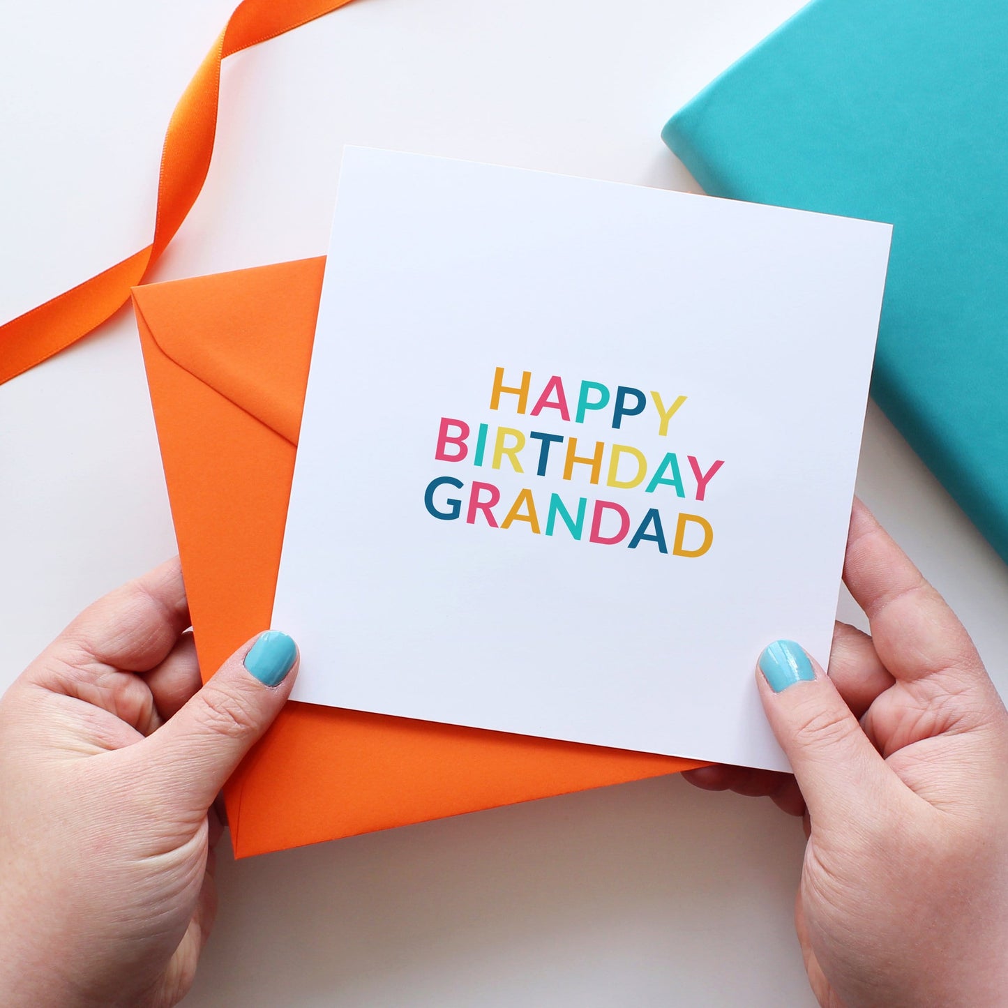 Typographic happy birthday grandad birthday card from Purple Tree Designs