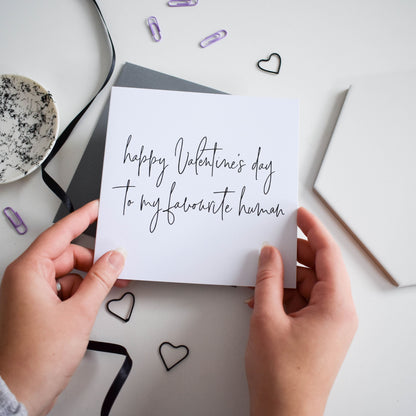 Favourite human Valentine's Day card from Purple Tree Designs