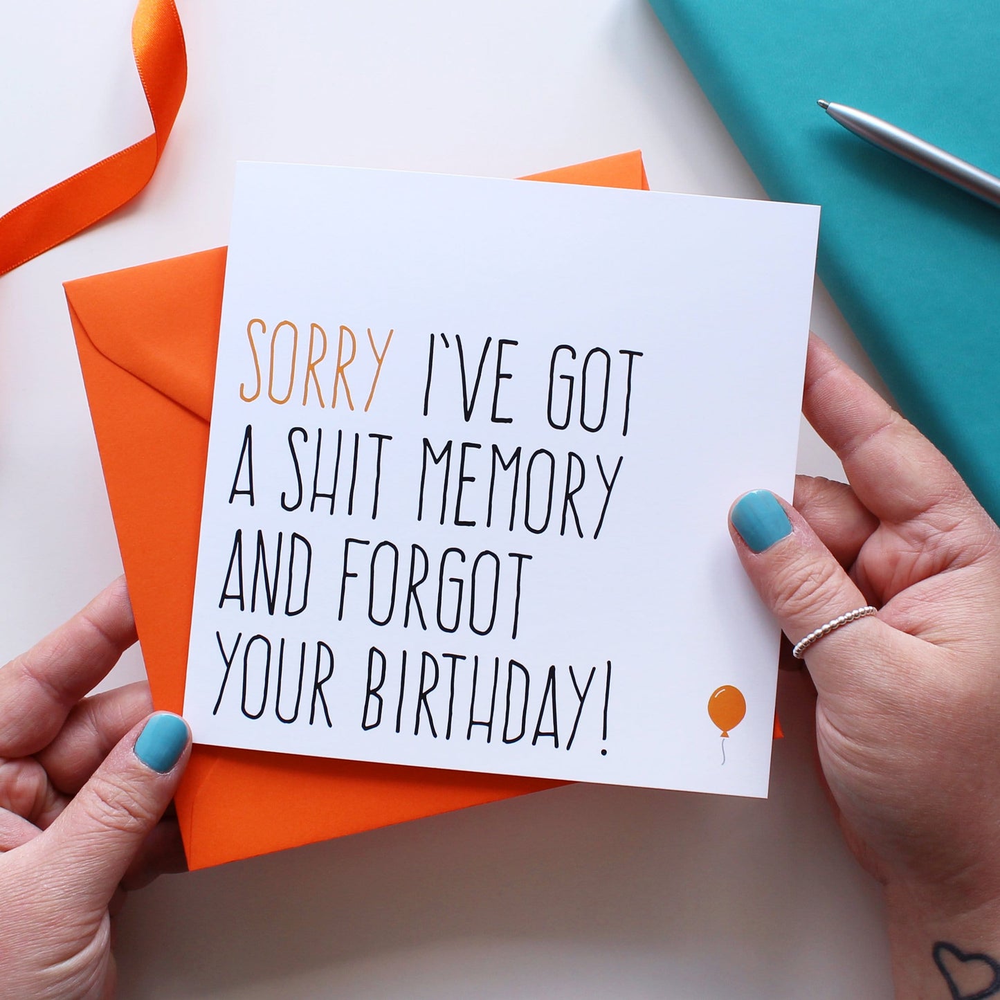 Sorry I've got a shit memory belated birthday card from Purple Tree Designs