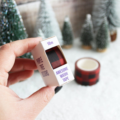 Red check washi tape from Purple Tree Designs
