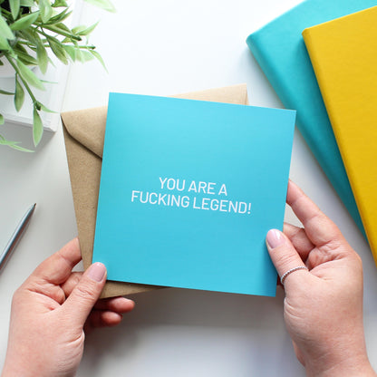 you are a legend funny thank you card
