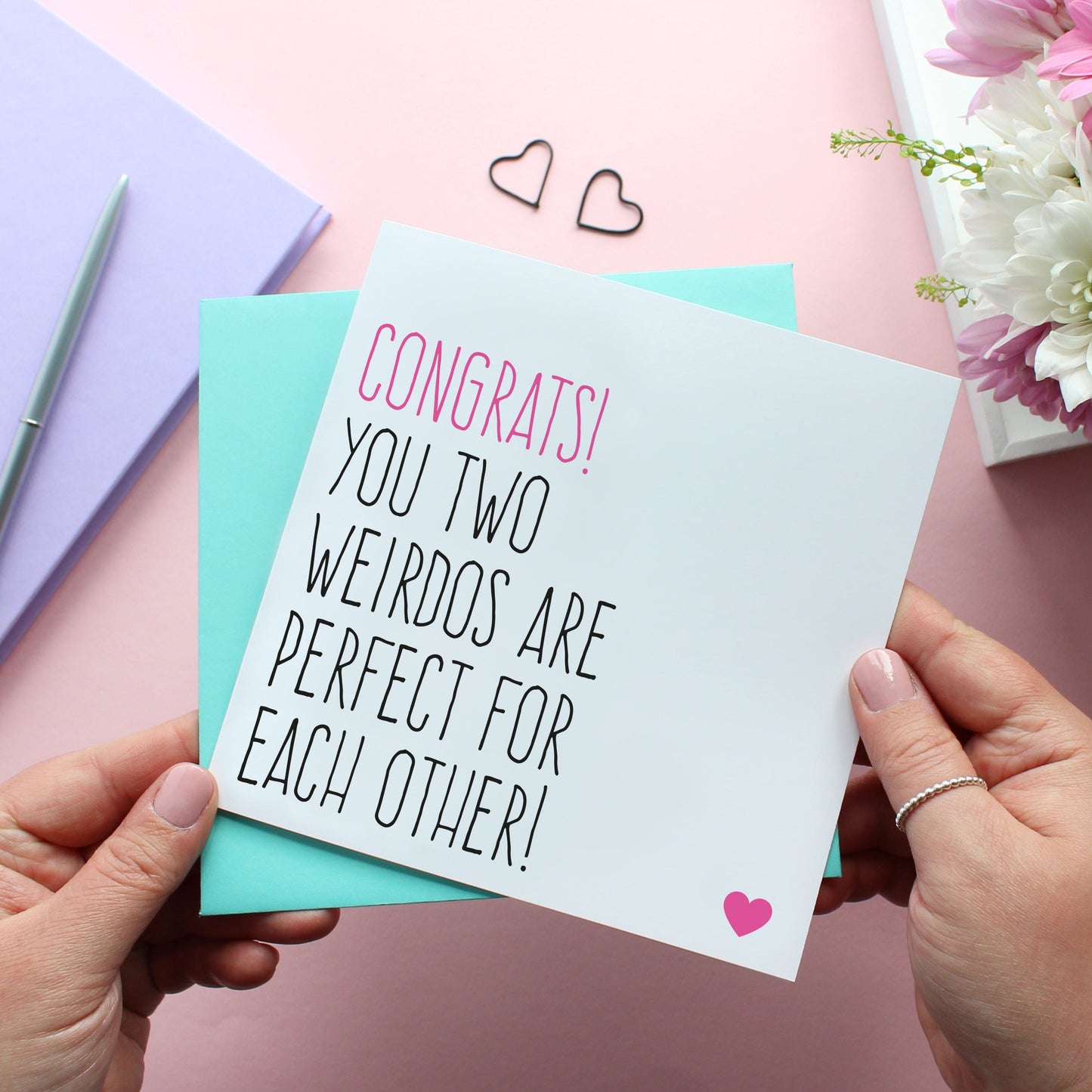 You two weirdos are perfect for each other card from Purple Tree Designs